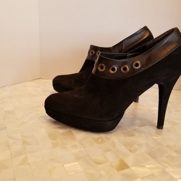 Sturat Weitzman Suede Leather Booties Black 9B - Picture 2 of 7